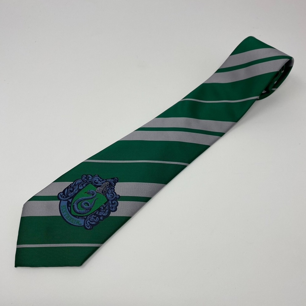 Harry Potter Slytherin‎ Tie Costume Green Gray Polyester Necktie Wizarding World